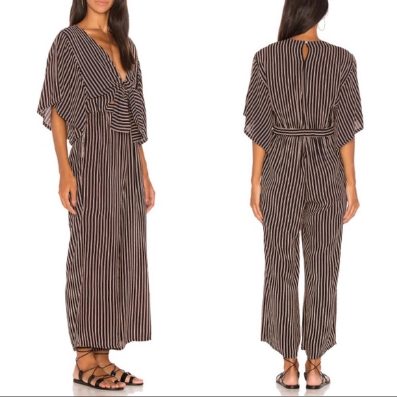 Faithfull the Brand Pants - NWT FAITHFULL THE BRAND San Marino Striped Print Tilos Jumpsuit Blue Red Size 2